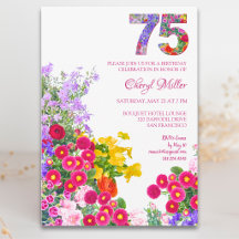 75 Jahre Elegant Garden Floral - 75. Geburtstag
