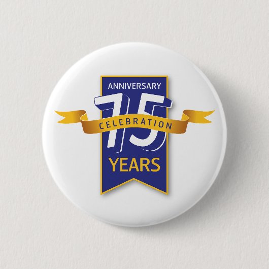 75 Jahre Jubiläumsdesign Button (Vorderseite)