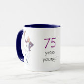 '75 Jahre junge' Tasse (Vorderseite Links)