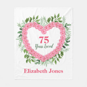 75 Jahre Loved 75. Geburtstag Blanket Fleecedecke