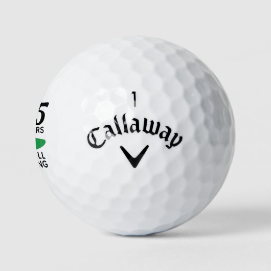 75 Jahre und immer noch schwingend sonnig 75. Gebu Golfball (Logo)
