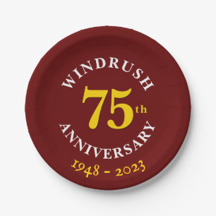 75 Jahre Windrush Generation Pappteller