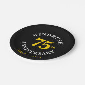 75 Jahre Windrush Pappteller (Schrägansicht)