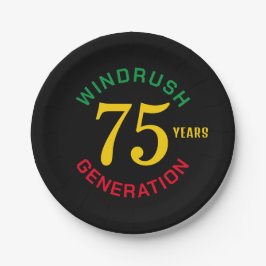 75 Jahre Windrush Pappteller