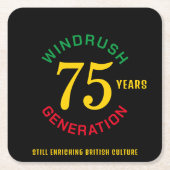 75 Jahre Windrush Rechteckiger Pappuntersetzer (Vorderseite)