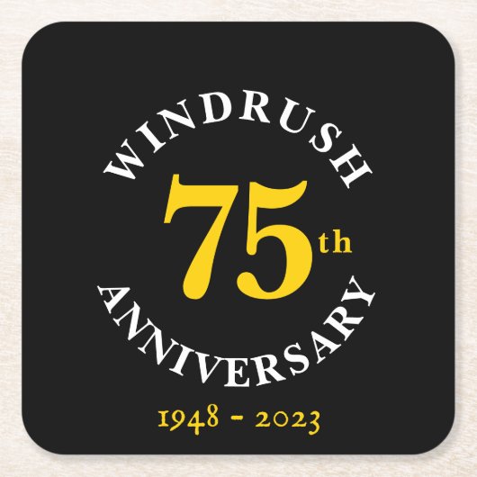 75 Jahre Windrush Rechteckiger Pappuntersetzer (Vorderseite)