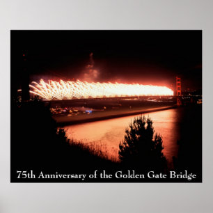 75. Jahrestag der Golden Gate Bridge Poster