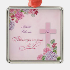 75. Jahrestag des religiösen Lebens katholische Nu Ornament Aus Metall