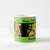 75 Jährig-Party-Tier - 75. Geburtstag Kaffeetasse (Vorderseite Links)