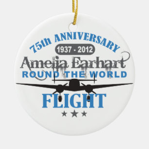 75-jähriger Jahrestag Amelia Earhart Keramikornament