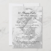 75. Jubiläum Hochzeit Foto Elegant Formal Einladung (Vorderseite)