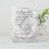 75. Jubiläum Hochzeit Foto Elegant Formal Einladung (Stehend Vorderseite)