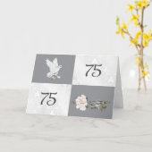75. Jubiläum mit Tauben und Rings Karte (Gelbe Blume)