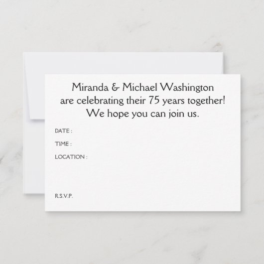 75. Jubiläum (Mod-Vögel) Einladung (Rückseite)