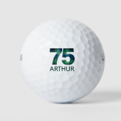75. Kariertes Geschenk für Granddad - 75 und Legen Golfball (Vorderseite)