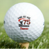 75. Kariertes Geschenk für Stepdad - FORE-get Age Golfball