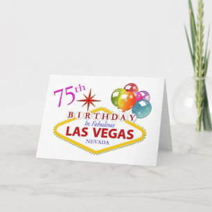 75. Las Vegas Birthday Card Standard (5" x 7") Karte