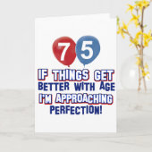 75. Lebensjahr Karte (Gelbe Blume)