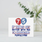 75. Lebensjahr Postkarte (Stehend Vorderseite)