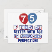 75. Lebensjahr Postkarte (Vorne/Hinten)
