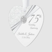 75. oder 60. Diamond Wedding Anniversary Keepake Ornament (Vorderseite)