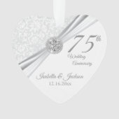 75. oder 60. Diamond Wedding Anniversary Keepake Ornament (Vorderseite)