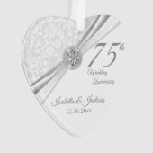 75. oder 60. Diamond Wedding Anniversary Keepake Ornament (Vorderseite)