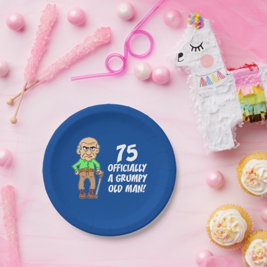 75 Offiziell eine glühende Alt-Mann-Papierplatte Pappteller (Party)