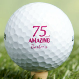 75. Pink-Golf-Geschenk - 75 und Erstaunlich Golfball