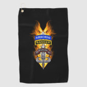 75. Ranger Im Flugzeug Flaming Dagger Golfhandtuch (Vorderseite)