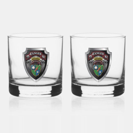 75. Ranger Regiment 1. BAT Whiskyglas (Vorderseite)