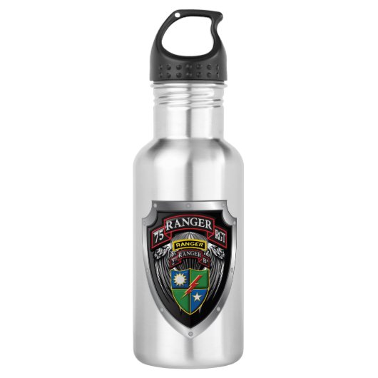 75. Ranger Regiment 2. Bataillon 2. BAT  Edelstahlflasche (Vorderseite)