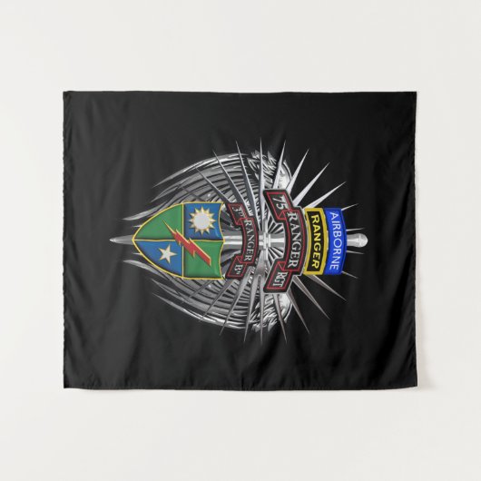 75. Ranger Regiment 3. Bataillon (3. Bat) Wandteppich (Vorderseite (Horizontal))