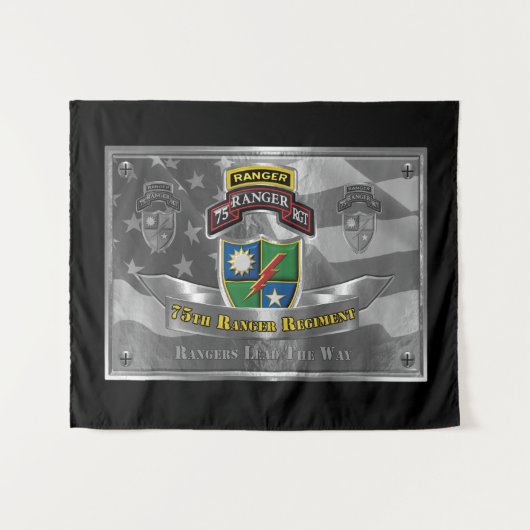 75. Ranger-Regiment aktiviert Wandteppich (Vorderseite (Horizontal))