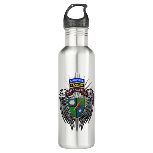 75. Ranger Regiment Custom Edelstahlflasche (Vorderseite)