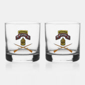 75. Ranger Regiment First Sergeant Whiskyglas (Vorderseite)