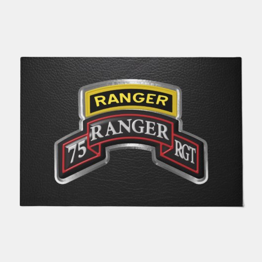 75. Ranger Regiment Im Flugzeug Ranger Fußmatte (Vorderseite)