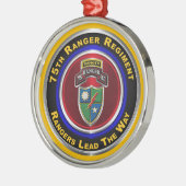 75. Ranger Regiment Keepake Weihnachten Ornament Aus Metall (Links)