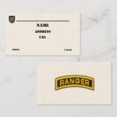 75. Ranger Regiment Rangers im Flugzeug Tierärzte Visitenkarte (Vorne/Hinten)