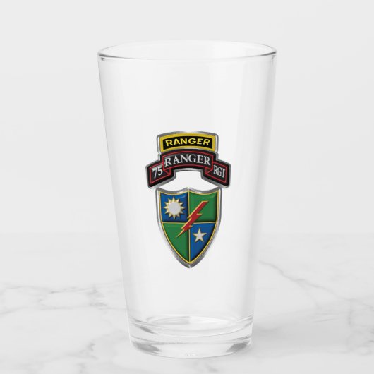 75. Ranger-Regiment Tab Scroll & Patch Glas (Vorderseite)