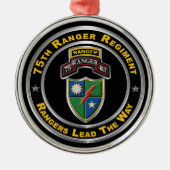 75. Ranger Regiment Weihnachten Ornament Aus Metall (Vorne)