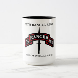 75. RANGERREGIMENT MILITÄRISCHE INTELLIGENZ BN ZWEIFARBIGE TASSE