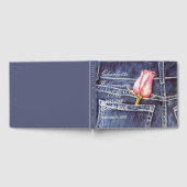 75. Rosa Rose Blumengeflecht Geburtstagsgedächtnis Gästebuch (Voll)