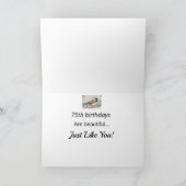 75 Schöne Jahre Chickadee Blume Geburtstag Karte (Innenseite)