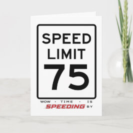 75. Speed Limit Geburtstagskarte Dankeskarte