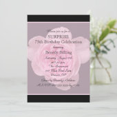 75. Überraschung Geburtstagsparty Einladung Rose (Stehend Vorderseite)