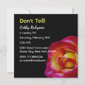 75. Überraschung Geburtstagsparty Elegante Rose Einladung (Rückseite)