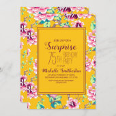 75. Überraschung Geburtstagsparty Gelbe Rosa Blume (Vorne/Hinten)