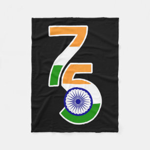 75. Unabhängigkeitstag - 2021 2022 Indische Indepe Fleecedecke
