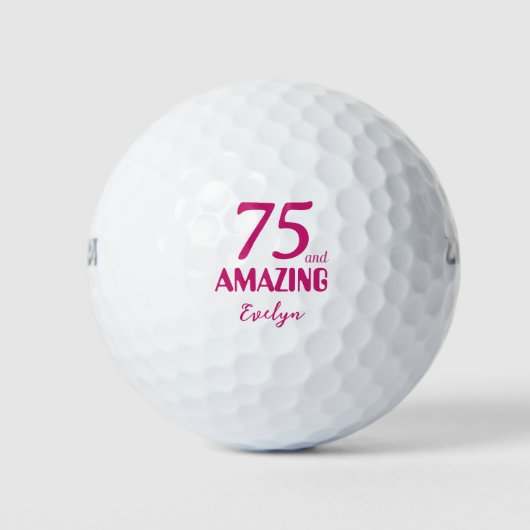75 und Phantastisch Oma Geschenk - Rosa 75. Geburt Golfball (Vorderseite)